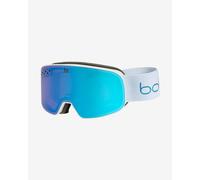 Masque Bollé Nevada Small blanc bleu métallique avec verre à effet miroir Azure