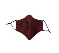 Masque buccal réutilisable en coton - Masque anti-poussière unisexe lavable avec valve de respiration, fil nasal et 2 filtres à charbon PM 2,5 remplaçables