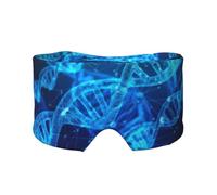 Masque cache-oreilles et yeux avec chaîne ADN avec impression photo - Bandeau réglable pour yoga, voyage, garde au chaud et confortable