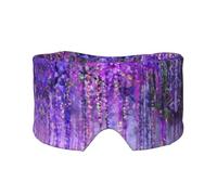 Masque cache-oreilles et yeux avec imprimé arbre floral - Bandeau de yoga réglable pour le voyage, garde au chaud et confortable