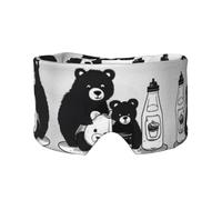 Masque cache-oreilles et yeux avec imprimé bouteille de lait mignon - Méditation et voyage - Respirant, réglable et couverture complète
