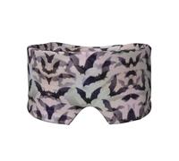 Masque cache-oreilles et yeux avec imprimé chauve-souris pour Halloween - Bandeau réglable pour yoga et voyage - Garde au chaud - Aide confortable