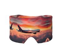 Masque cache-oreilles et yeux avec imprimé ciel et coucher de soleil - Bandeau réglable pour yoga, voyage, garde au chaud et confortable