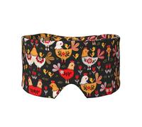 Masque cache-oreilles et yeux avec imprimé coq - Bandeau réglable pour le yoga et les voyages - Garde au chaud - Aide confortable
