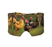 Masque cache-oreilles et yeux avec imprimé coq - Bandeau réglable pour yoga et voyage - Garde au chaud - Aide confortable à l'ombre