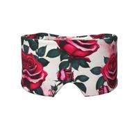 Masque cache-oreilles et yeux avec imprimé de roses en fleurs - Bandeau réglable pour yoga et voyage - Garde au chaud - Aide confortable à l'ombre