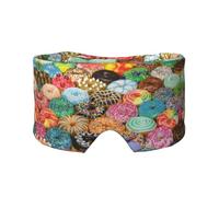 Masque cache-oreilles et yeux avec imprimé donuts - Bandeau réglable pour le yoga et les voyages - Garde au chaud - Aide confortable à l'ombre