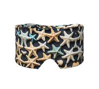 Masque cache-oreilles et yeux avec imprimé étoiles de mer et coquillages - Bandeau de yoga réglable pour le voyage, garde au chaud et confortable