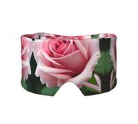Masque cache-oreilles et yeux avec imprimé fleur de rose - Bandeau réglable pour le yoga et les voyages, garde au chaud et confortable