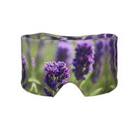Masque cache-oreilles et yeux avec imprimé fleurs colorées lavande - Bandeau réglable pour le yoga et les voyages, garde au chaud et confortable