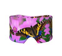 Masque cache-oreilles et yeux avec imprimé floral et papillon - Bandeau réglable pour le yoga et les voyages, garde au chaud et confortable
