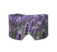 Masque cache-oreilles et yeux avec imprimé floral lavande violet - Bandeau réglable pour le yoga et les voyages, garde au chaud