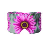 Masque cache-oreilles et yeux avec imprimé floral rose - Bandeau réglable pour le yoga et les voyages, garde au chaud et confortable
