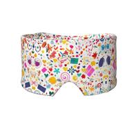 Masque cache-oreilles et yeux avec imprimé « Happy Birthday » - Cadeau doux pour homme et femme - Bandeau de voyage réglable pour yoga