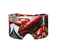 Masque cache-oreilles et yeux avec imprimé homard - Bandeau réglable pour yoga et voyage - Garde au chaud - Aide confortable à l'ombre