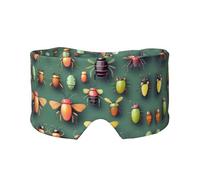 Masque cache-oreilles et yeux avec imprimé Insect Atlas - Méditation et voyage - Respirant, réglable et couverture complète