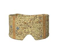 Masque cache-oreilles et yeux avec imprimé labyrinthe au trésor - Cadeau doux pour homme et femme - Bandeau de voyage réglable pour yoga