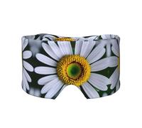 Masque cache-oreilles et yeux avec imprimé marguerite - Bandeau réglable pour le yoga et les voyages, garde au chaud et confortable