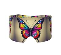 Masque cache-oreilles et yeux avec imprimé papillon coloré - Bandeau réglable pour le yoga et les voyages, garde au chaud et confortable