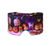 Masque cache-oreilles et yeux avec imprimé pour Halloween, carnaval, fête - Bandeau réglable pour yoga, voyage, garde au chaud et confortable