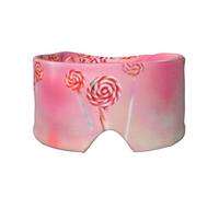 Masque cache-oreilles et yeux avec imprimé sucettes colorées - Bloque la lumière, réglable, idéal pour les voyages, la méditation et le yoga
