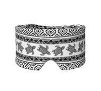 Masque cache-oreilles et yeux avec imprimé tortue ethnique - Bandeau réglable pour le yoga et les voyages - Garde au chaud - Aide confortable