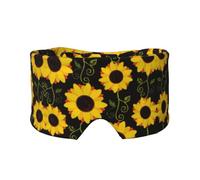 Masque cache-oreilles et yeux avec imprimé tournesol floral - Bandeau réglable pour le yoga et les voyages, garde au chaud et confortable