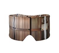 Masque cache-oreilles et yeux avec porte de grange bleu sarcelle à imprimé floral - Bandeau réglable pour le yoga et les voyages, garde au chaud