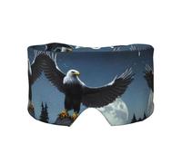 Masque cache-oreilles et yeux imprimé aigle sous les étoiles - Bloque la lumière, réglable, idéal pour les voyages, la méditation et le yoga