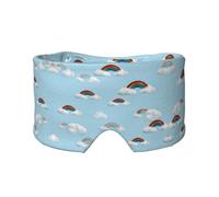 Masque cache-oreilles et yeux imprimé arc-en-ciel - Doux et respirant, idéal pour les voyages, la méditation et une utilisation de nuit
