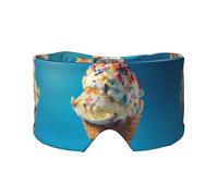 Masque cache-oreilles et yeux imprimé crème glacée - Doux et respirant, idéal pour les voyages, la méditation et une utilisation de nuit