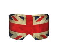 Masque cache-oreilles et yeux imprimé drapeau britannique vintage - Doux et respirant, idéal pour les voyages, la méditation et l'utilisation de nuit