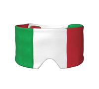 Masque cache-oreilles et yeux imprimé drapeau de l'Italie - Bandeau réglable pour le yoga et les voyages, garde au chaud et confortable