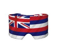 Masque cache-oreilles et yeux imprimé drapeau d'Hawaï - Bandeau de voyage réglable pour yoga - Garde au chaud - Aide confortable
