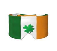 Masque cache-oreilles et yeux imprimé drapeau irlandais - Bandeau réglable pour le yoga et les voyages, garde au chaud et confortable
