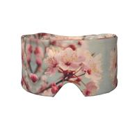 Masque cache-oreilles et yeux imprimé fleurs de cerisier vintage - Doux et respirant, idéal pour les voyages, la méditation et l'utilisation de nuit
