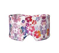 Masque cache-oreilles et yeux imprimé floral hawaïen - Bandeau réglable pour yoga, voyage, garde au chaud et confortable
