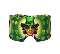 Masque cache-oreilles et yeux imprimé Happy St Patrick - Bandeau réglable pour le yoga et les voyages, garde au chaud