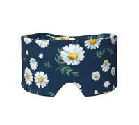 Masque cache-oreilles et yeux imprimé marguerite - Bandeau de yoga réglable pour le voyage, garde au chaud et confortable