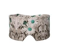 Masque cache-oreilles et yeux imprimé marguerites - Bandeau réglable pour le yoga et les voyages, garde au chaud et confortable