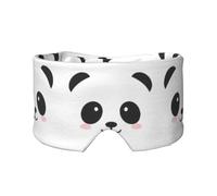 Masque cache-oreilles et yeux imprimé panda - Doux et respirant, idéal pour les voyages, la méditation et une utilisation nocturne