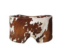 Masque cache-oreilles et yeux imprimé peau de vache rouge et blanc - Méditation et voyage - Respirant, réglable et couverture complète