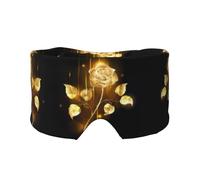 Masque cache-oreilles et yeux imprimé rose doré - Doux et respirant, idéal pour les voyages, la méditation et une utilisation de nuit
