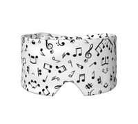 Masque cache-oreilles et yeux imprimé sur le thème musical - Doux et respirant, idéal pour les voyages, la méditation et une utilisation de nuit