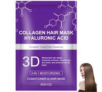 Masque capillaire 3D au collagène, soin profond à l'acide hyaluronique, répare, nourrit et lisse les cheveux secs, crépus et fourchus, adapté à tous types de cheveux (1 Pièce)