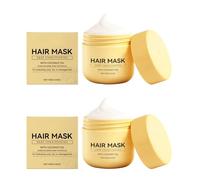 Masque capillaire à l’huile de noix de coco - Soin intensif pour cheveux secs et abîmés, réparation des pointes fourchues, renforce les racines et réduit la chute des cheveux (2pcs)