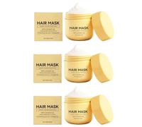 Masque capillaire à l’huile de noix de coco - Soin intensif pour cheveux secs et abîmés, réparation des pointes fourchues, renforce les racines et réduit la chute des cheveux (3pcs)