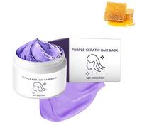 Masque capillaire à la kératine Detroitrain Purple, après-shampooing hydratant fixateur de couleur, soin profond pour brillance et douceur, réparation des cheveux secs et abîmés. (1PC)