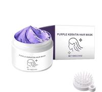 Masque capillaire à la kératine violette Detroitrain, après-shampoing hydratant Detroitrain, soin intensif pour cheveux secs et abîmés, masque capillaire violet puissant (1PCS)