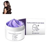 Masque capillaire à la kératine violette, Masque capillaire violet intensif, hydrate, lisse et revitalise en profondeur les cheveux secs et abîmés